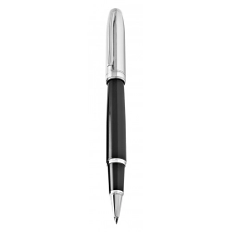ROLLERBALL PEN BLACK CHROMED SHINY