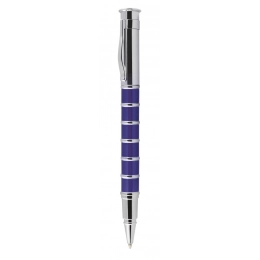 ROLLERBALL PEN  WITH RINGS BLUE AND CHRO