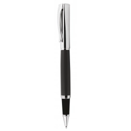 ROLLERBALL PEN BLACK AND CHROMED
