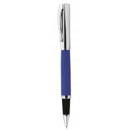 ROLLERBALL PEN BLUE AND CHROMED