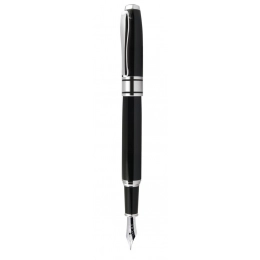 FOUNTAIN PEN BLACK CHROMED SHINY
