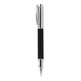 ROLLERBALL PEN BLACK AND CHROMED