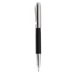 ROLLERBALL PEN METAL BLACK, CHROMED CAP