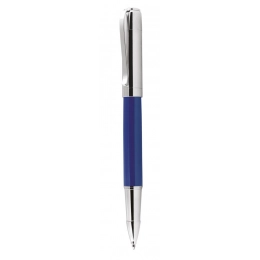 ROLLERBALL PEN METAL BLUE, CHROMED CAP