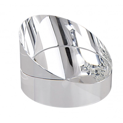 
                                            Пресс-папье из белого хрусталя, диаметр 60x45 мм
                                            