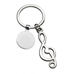 Брелок с ключом скрипичного ключа и жетоном