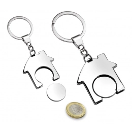 KEYCHAIN HOME WITH TROLLEY COIN