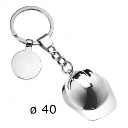 KEYCHAIN METAL SHINY HELMET D=40mm