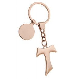 PORTACHIAVI TAU CON GETTONE ROSATO