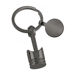 PORTACHIAVI  PISTONE CON GETTONE BRUNITO