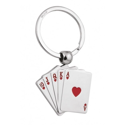 
                                            KEY CHAIN ROYAL FLUSH OF HEARTS ROTATING
                                            