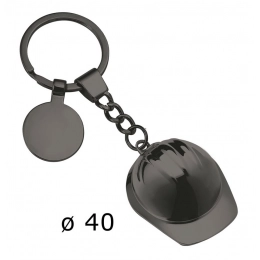 PORTACHIAVI ELMETTO CASCO BRUNITO d=40mm