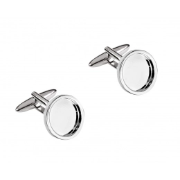 ROUND CUFFLINKS RECESSED 16 mm