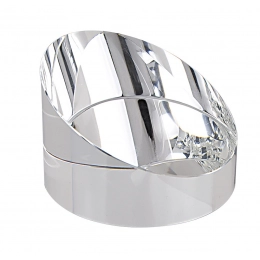 PAPER WEIGHT WHITE CRYSTAL d=70x45 mm