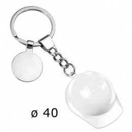 KEY RING WHITE HELMET HELMET D=40mm