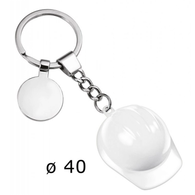 
                                            KEY RING WHITE HELMET HELMET D=40mm
                                            