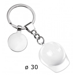 KEY RING WHITE HELMET HELMET d=30mm