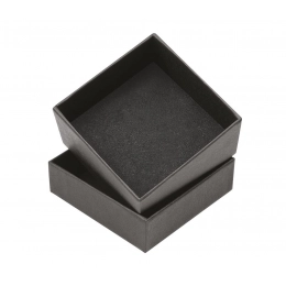 Чёрная коробка с крышкой 9x9x3 см