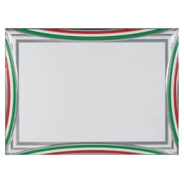 Белая табличка с трёхцветным флагом X SUB.MM 200X150