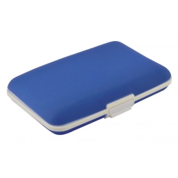 BUSINESS CARD HOLDER SILICONE BLUE