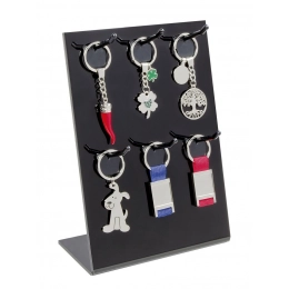 COUNTER DISPLAY STAND L PLEXI BLACK