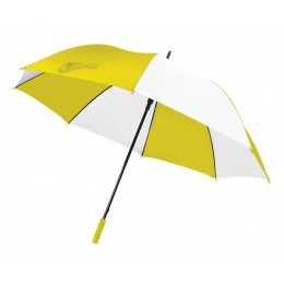 UMBRELLA GOLF WHITE/YELLOW PVC HANDLE