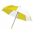 Зонтик для гольфа белый/желтый с ручкой из ПВХ Зонтик для гольфа белый/желтый с ручкой из ПВХ