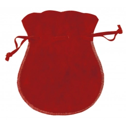 SACK AMPH.-SHAPED DOUB. VELVET RED