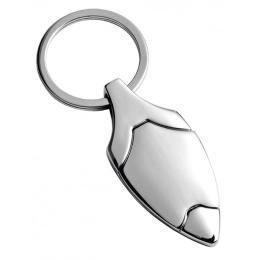 KEYCHAIN SHIELD SATIN / CHROMED