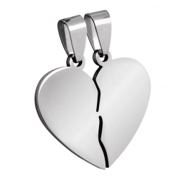 PENDANT STEEL HEART 26x27mm