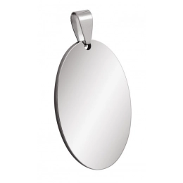 PENDANT STEEL OVAL 23x36mm