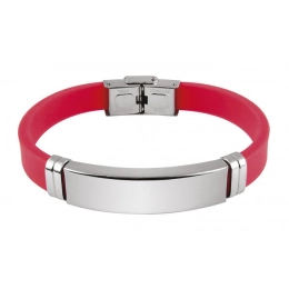 STEEL BRACELET AND RED EVA