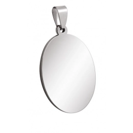 PENDANT OVAL MEDIUM STEEL 24x36mm