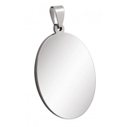 PENDANT OVAL BIG STEEL 28x43mm