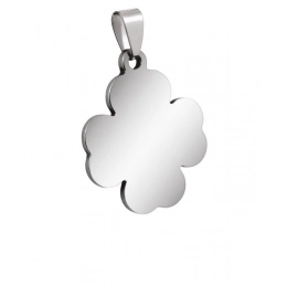 PENDANT FLOWER SMALL STEEL 22x26mm