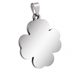 PENDANT FLOWER MEDIUM STEEL 29x34mm