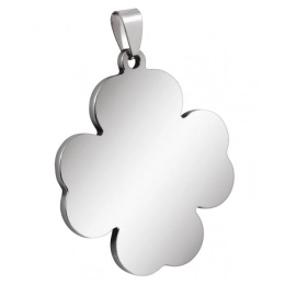 PENDANT FLOWER BIG STEEL 37x42mm