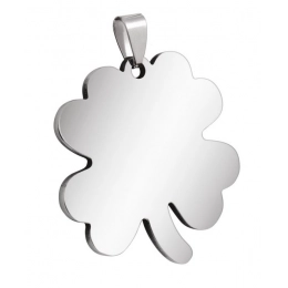 PENDANT FOUR-LEAF CLOVER STEEL