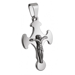 PENDANT CROSS MEDIUM STEEL 27x44mm