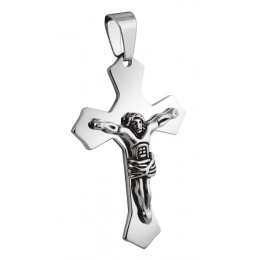 PENDANT CROSS BIG STEEL 33x50mm