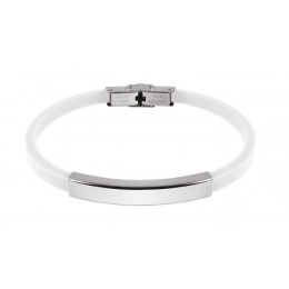 STEEL BRACELET AND WHITE EVA 0.50CM