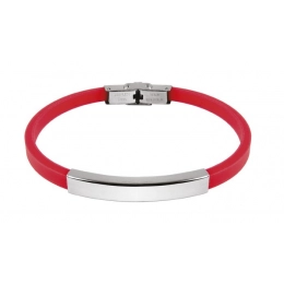STEEL BRACELET AND RED EVA 0.50CM