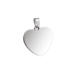 PENDANT STEEL HEART 18,6x20mm