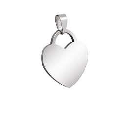 STEEL HEART PENDANT 20x15 mm