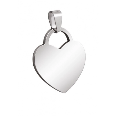
                                            STEEL HEART PENDANT 25x20 mm
                                            