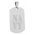 PENDANT STEEL NAVY - 25x45 mm