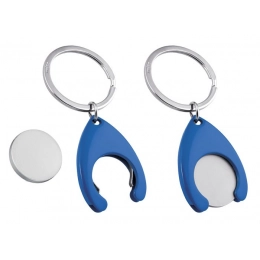 KEY CHAIN BLUE - SATIN EURO