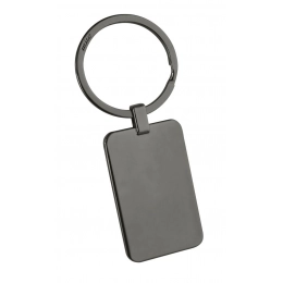 KEYCHAIN RECTANGULAR BLACK CHROMED