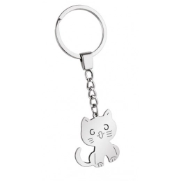 STEEL KEYCHAIN - CAT - NO BOX