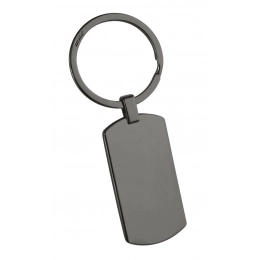 KEY CHAIN RECTANGLE BLACK CHROMED